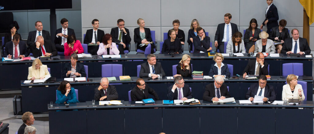 Kabinett Merkel III mit 31% Frauen.